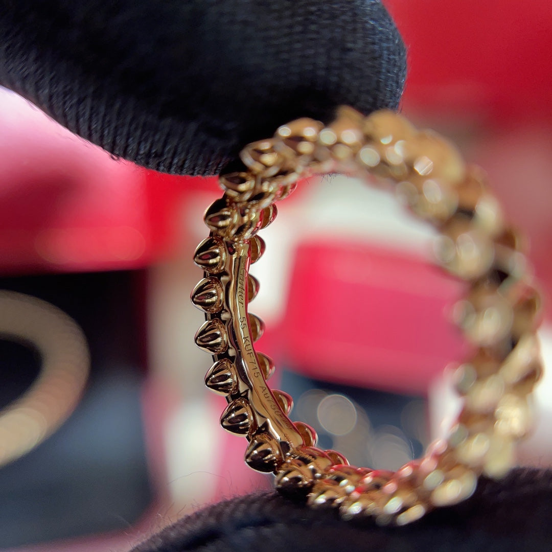 liuding 18k golden lingge couple ring jzc35