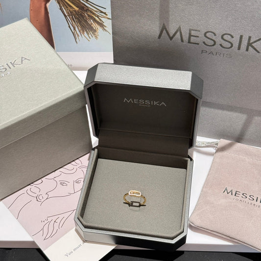 18k gold dynamic single diamond inlaid ring jzc37