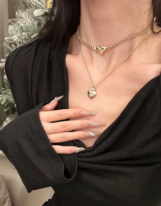 𝟐𝟒𝐏 Gold Love Letter Necklace XLC120