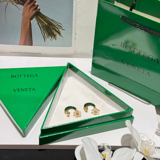 green enamel cherry blossom earrings ehc104