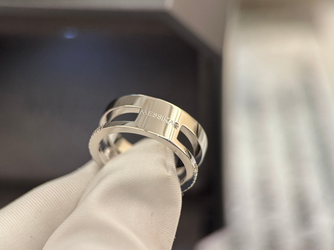 18k platinum dynamic double ring diamond ring jzc30