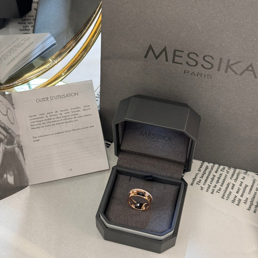 18k rose gold dynamic double ring diamond ring jzc29