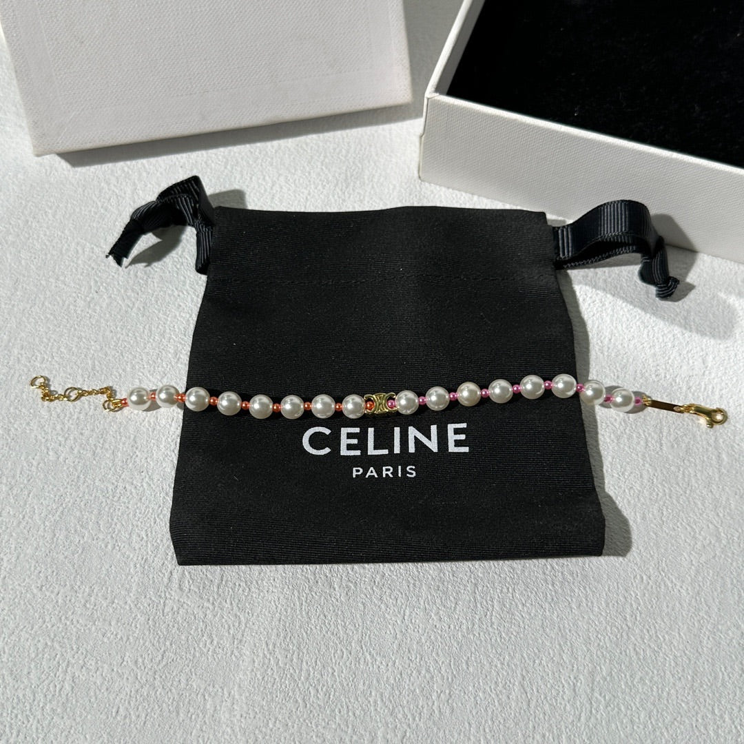 Silver Shadow Pearl Pink Bracelet SLC56