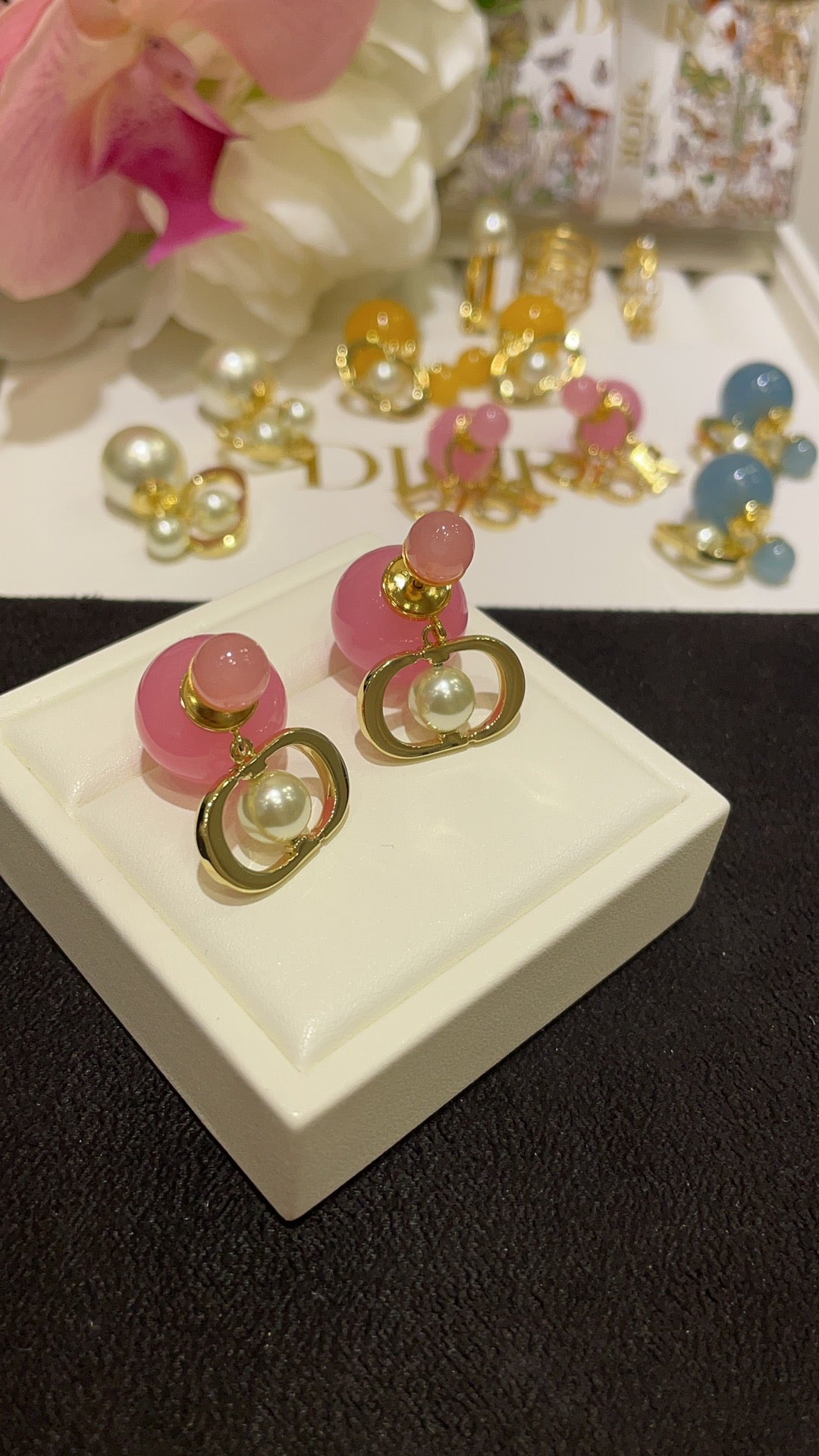 new pearl color series earrings ehc118