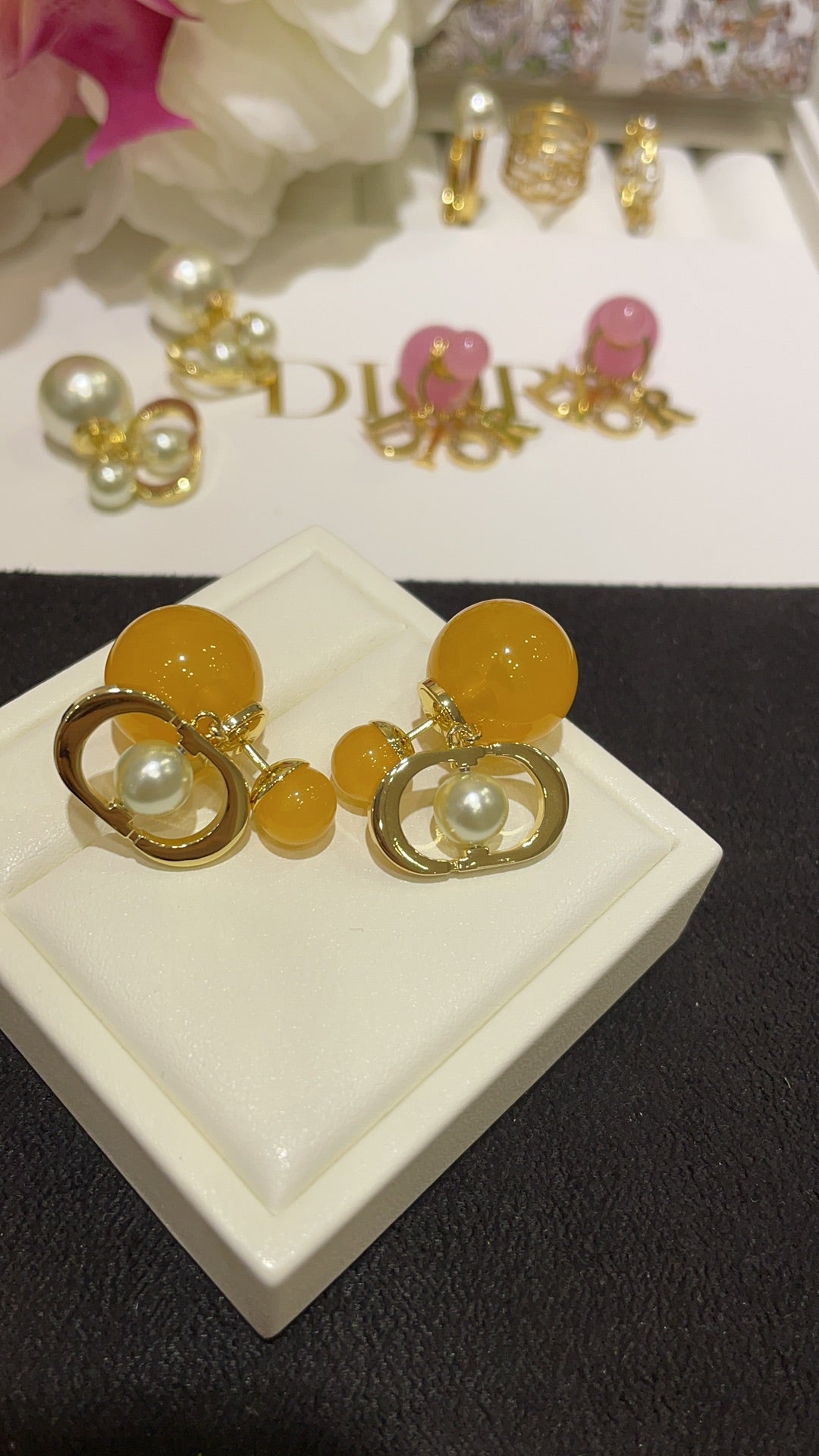 new pearl color series earrings ehc118