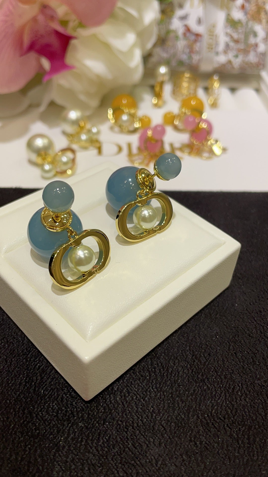 new pearl color series earrings ehc118