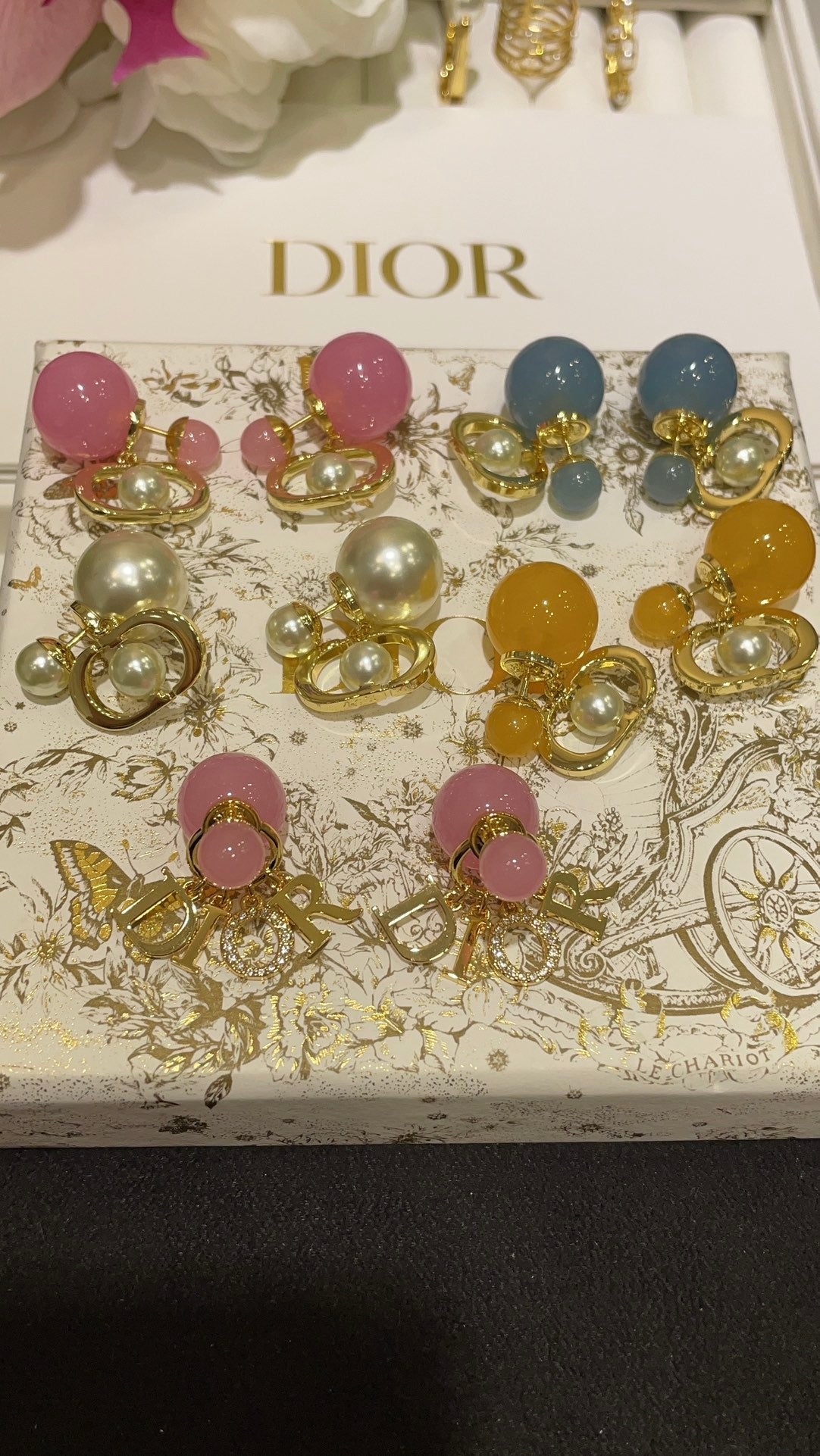 new pearl color series earrings ehc118