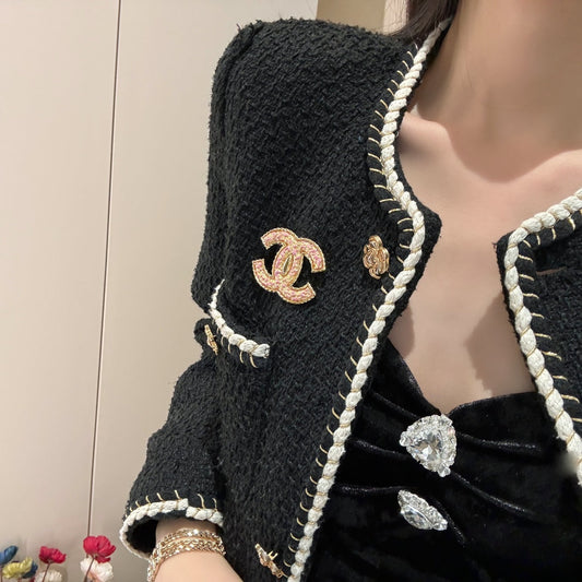 gold powder lava concave convex brooch xzc31