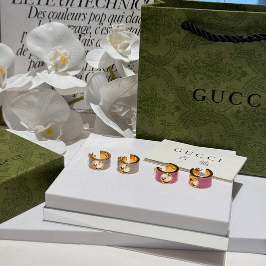 gucci blondie enamel ring earrings ehc116