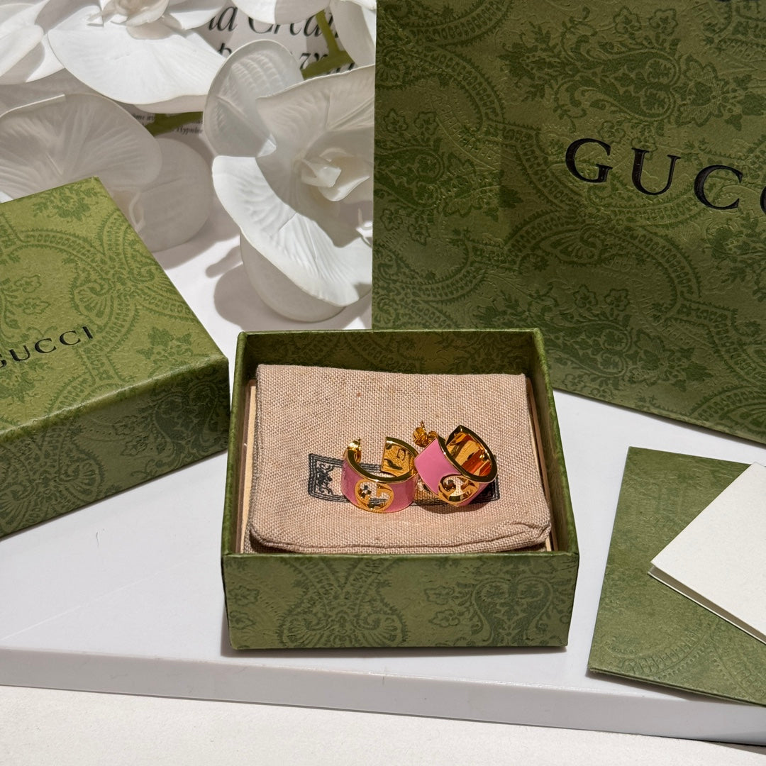 gucci blondie enamel ring earrings ehc116