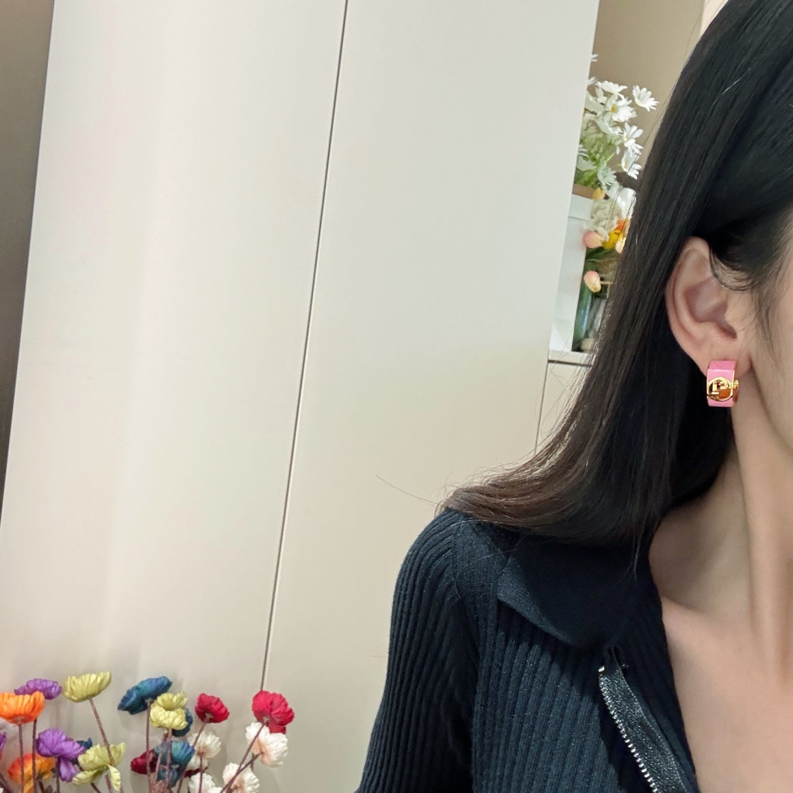 gucci blondie enamel ring earrings ehc116