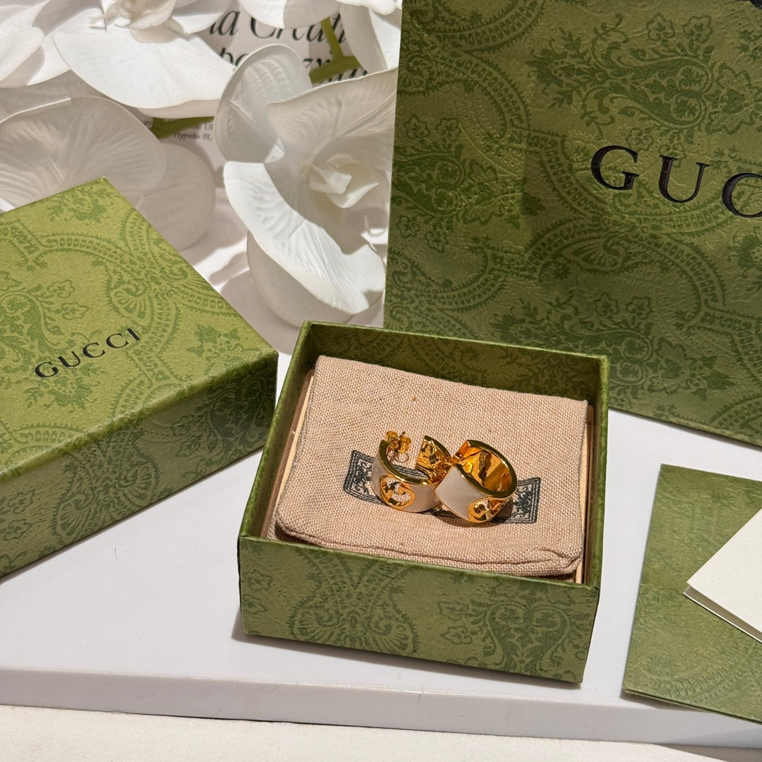 gucci blondie enamel ring earrings ehc116