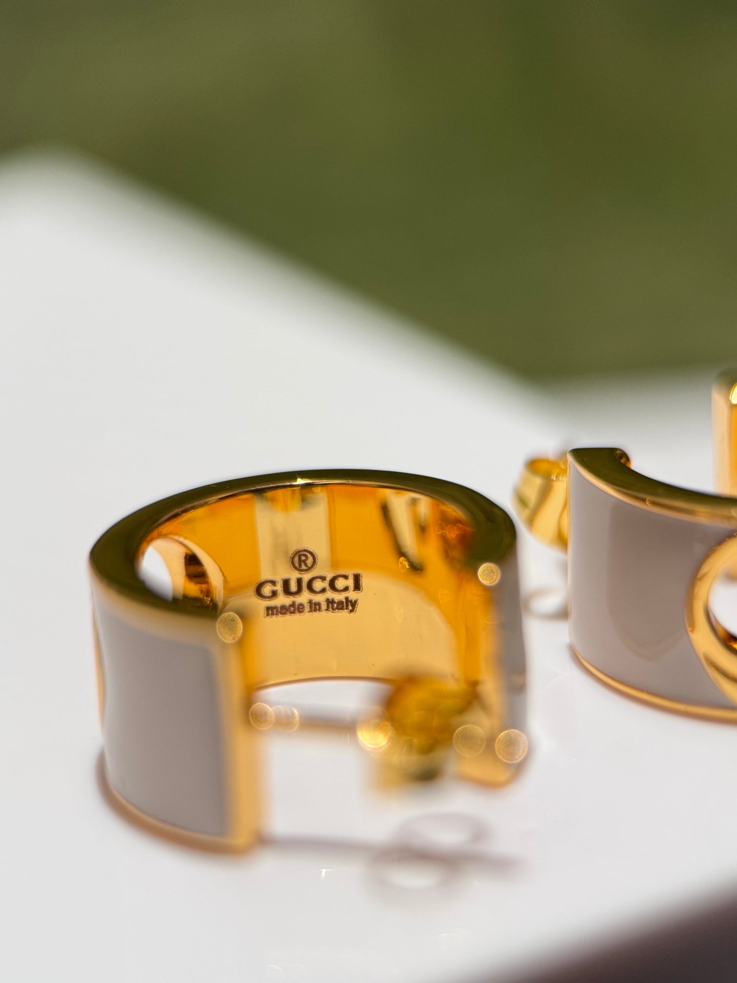 gucci blondie enamel ring earrings ehc116