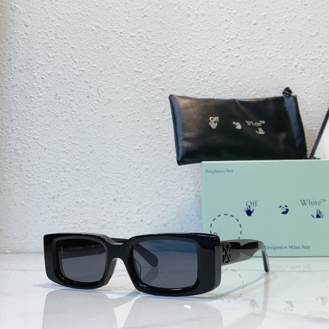 Versatile square frame black sunglasses YJB100