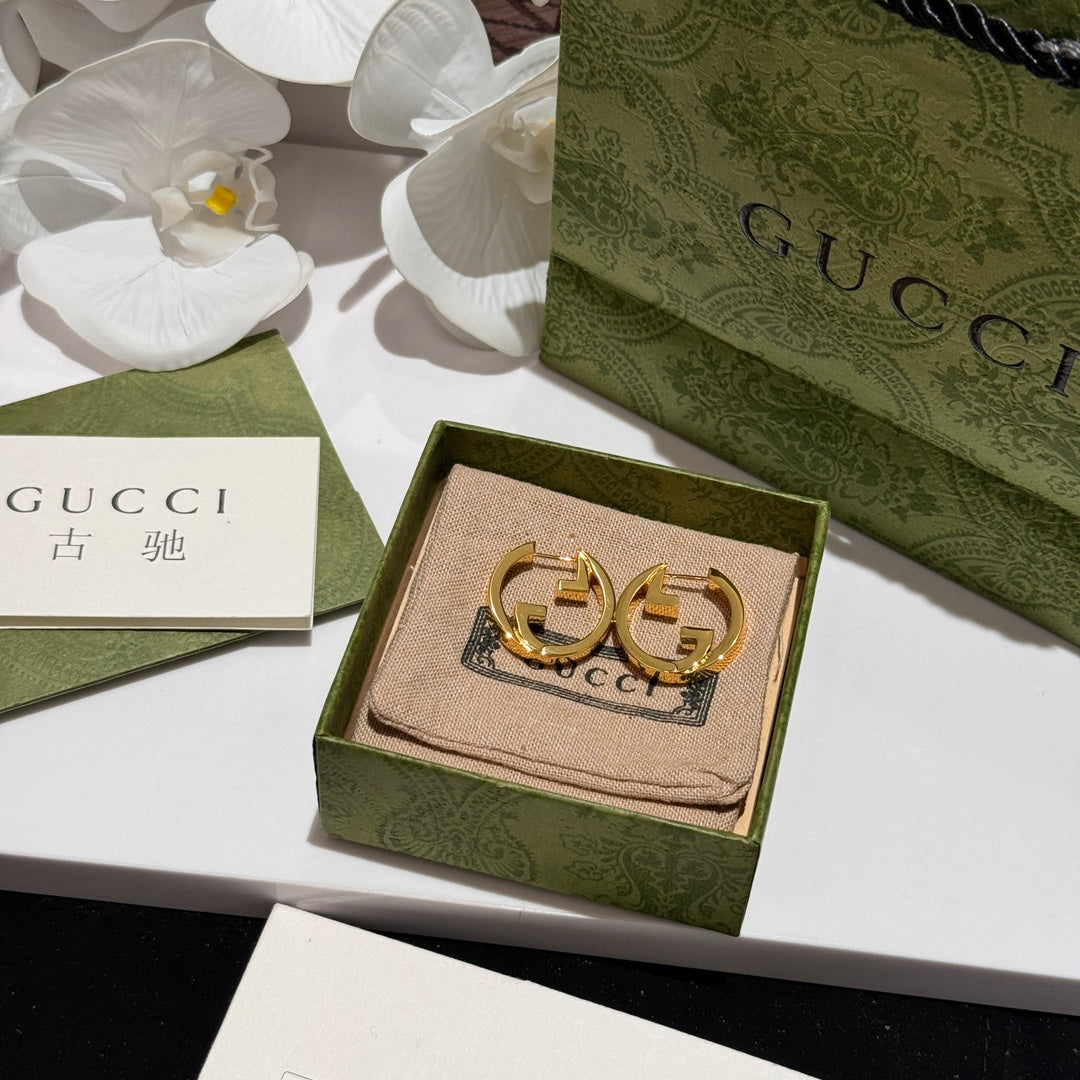 blondie light gold series ring gold earrings ehc140