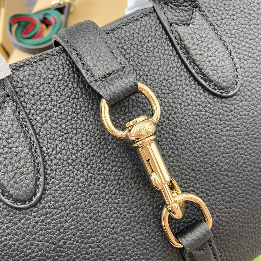 jackie series 24cm black hand held shoulder tote bag 795349