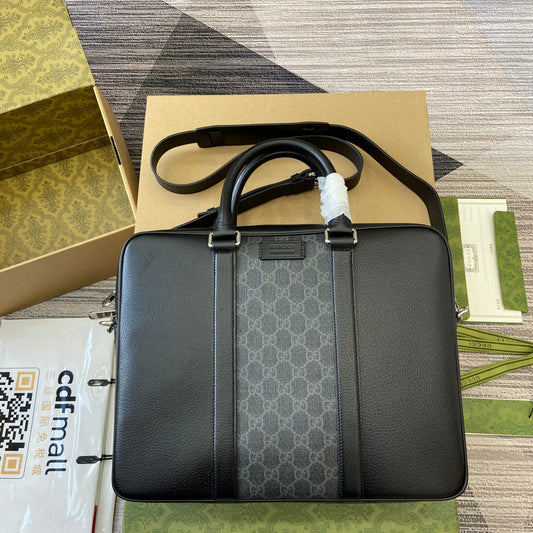 gg medium 29cm black crossbody tote briefcase 795461