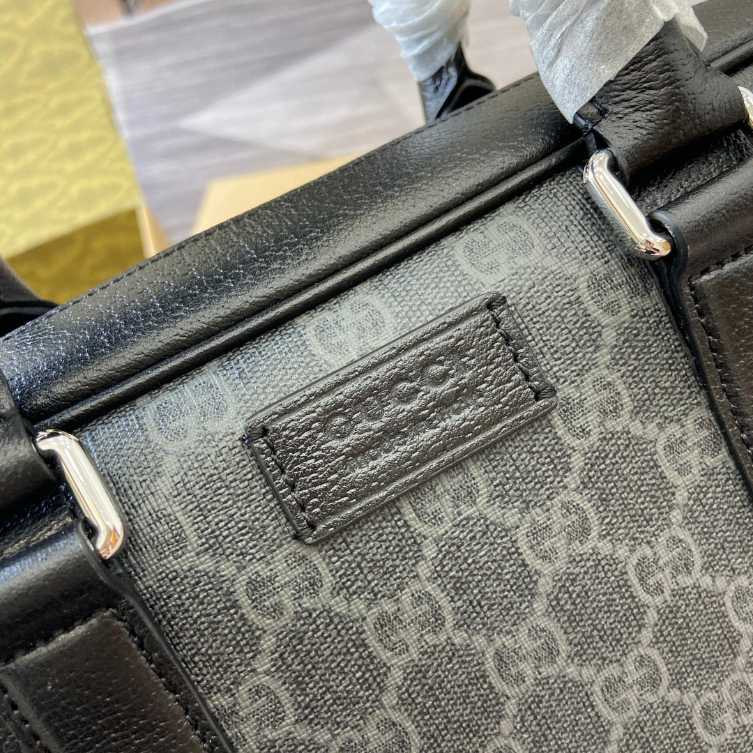 gg medium 29cm black crossbody tote briefcase 795461