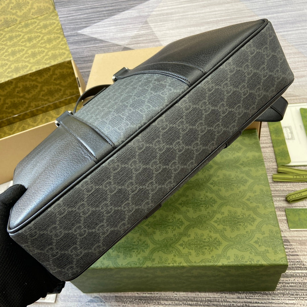 gg medium 29cm black crossbody tote briefcase 795461
