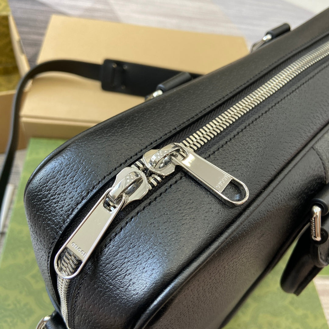 gg medium 29cm black crossbody tote briefcase 795461