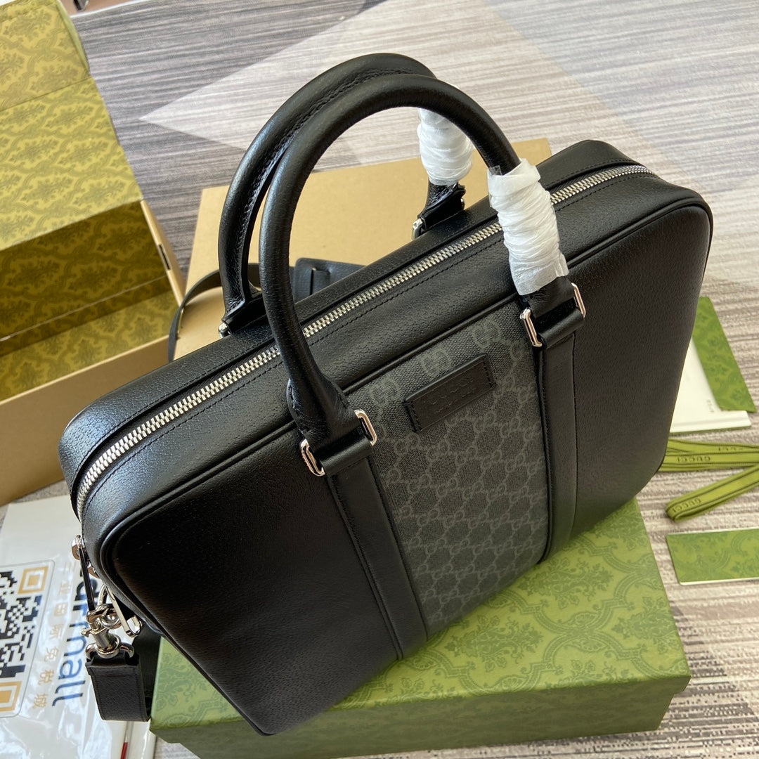 gg medium 29cm black crossbody tote briefcase 795461