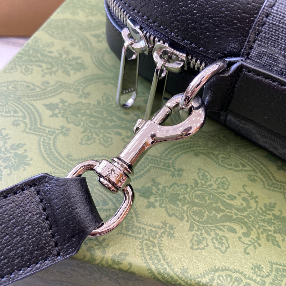 gg medium 29cm black crossbody tote briefcase 795461