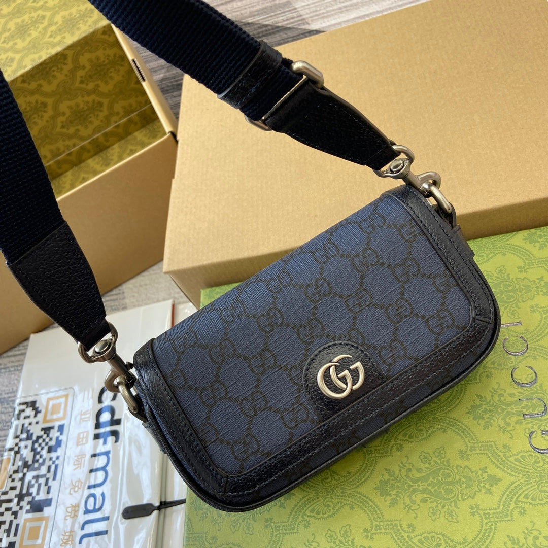 gg ophidia 38cm brown shoulder tote bag 631685