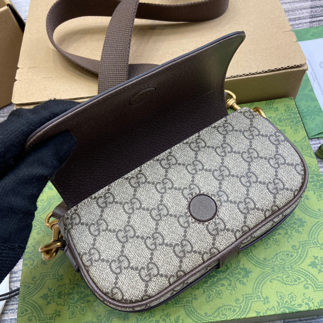 ophidia series brown tote crossbody mini shoulder backpack 795466