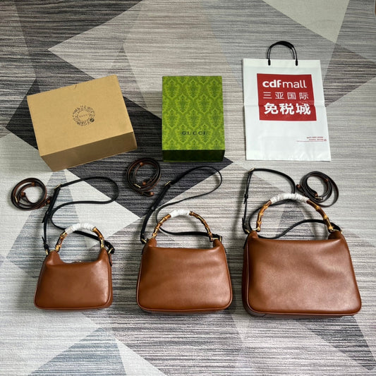 diana series large 34cm brown crossbody shoulder bag 746245