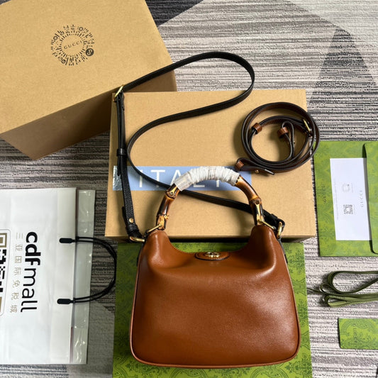 diana series small 24cm brown crossbody shoulder bag 746251