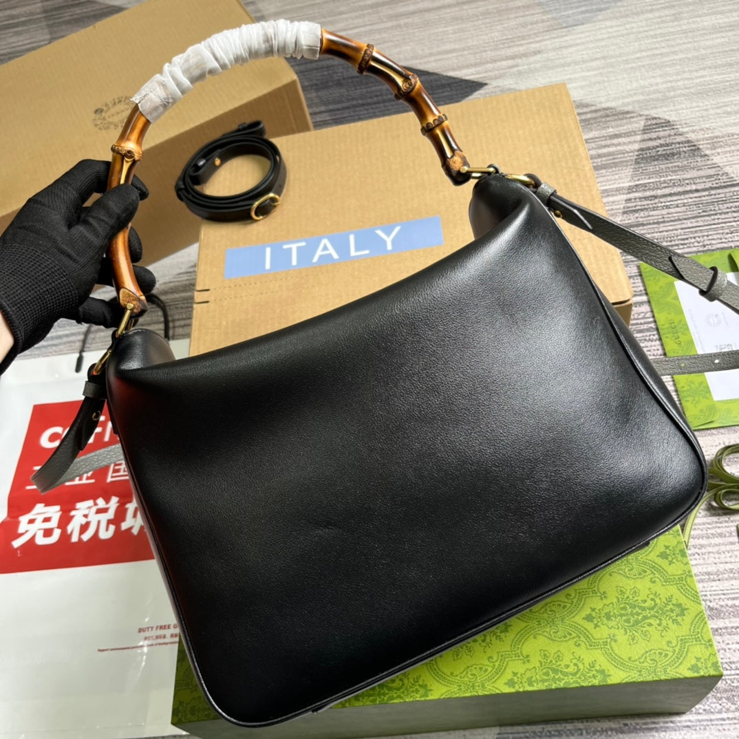 diana series large underarm black cross shoulder bag 746245