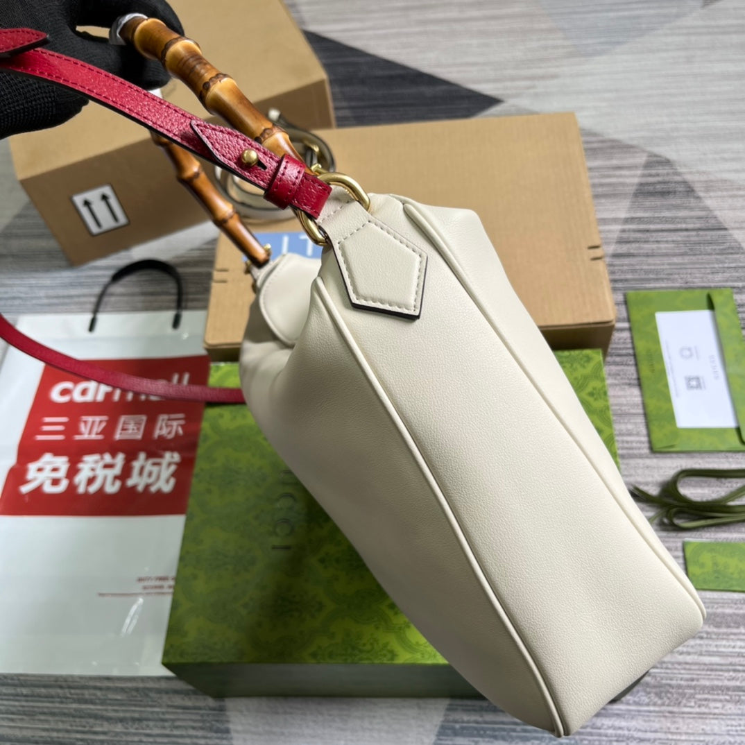 diana series white large 34cm underarm cross shoulder bag 746245
