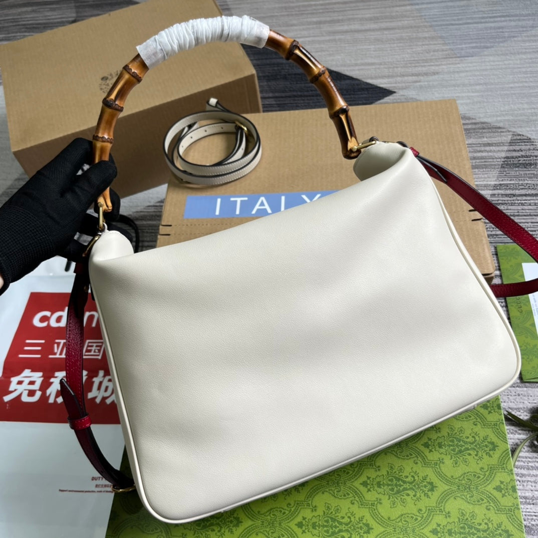 diana series white large 34cm underarm cross shoulder bag 746245