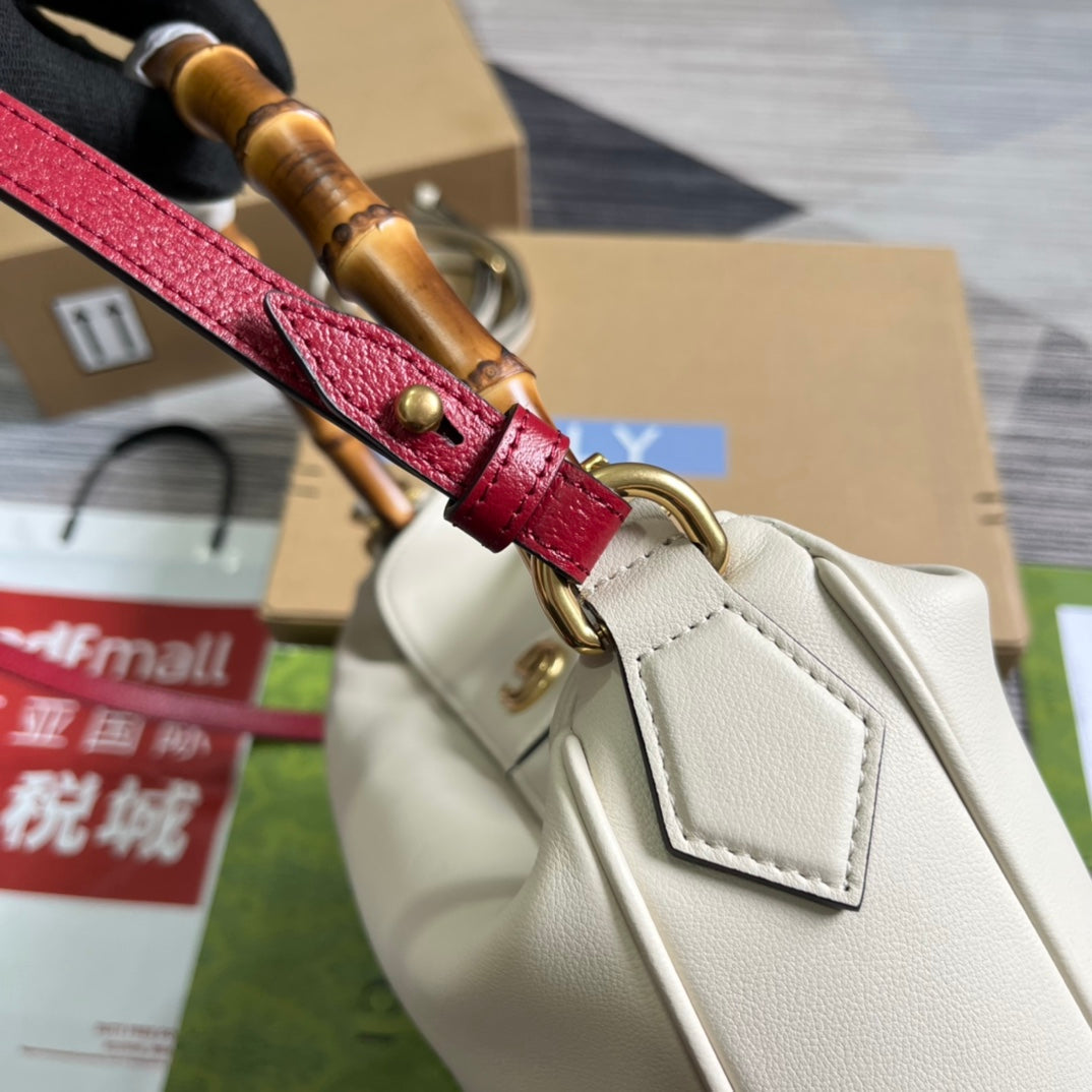 diana series white large 34cm underarm cross shoulder bag 746245