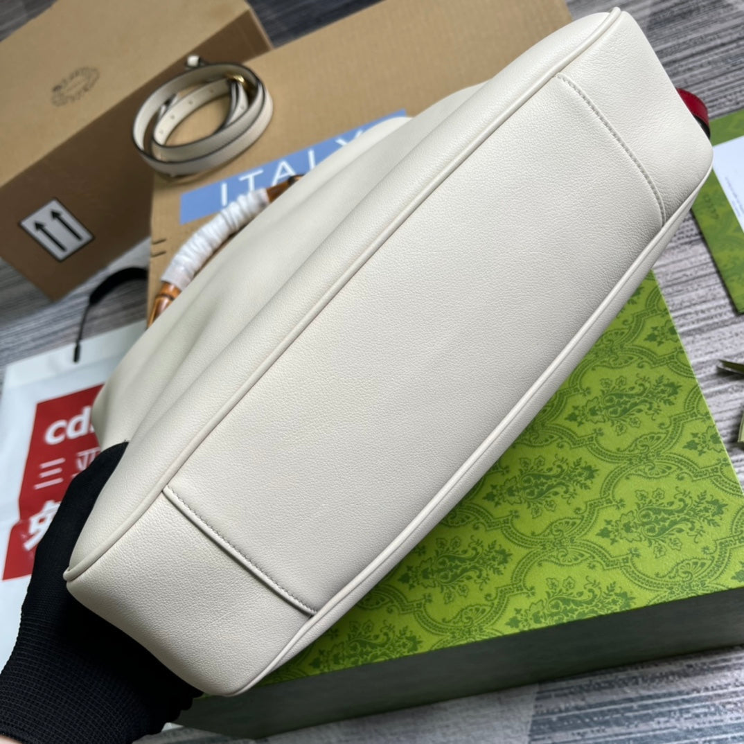 diana series white large 34cm underarm cross shoulder bag 746245