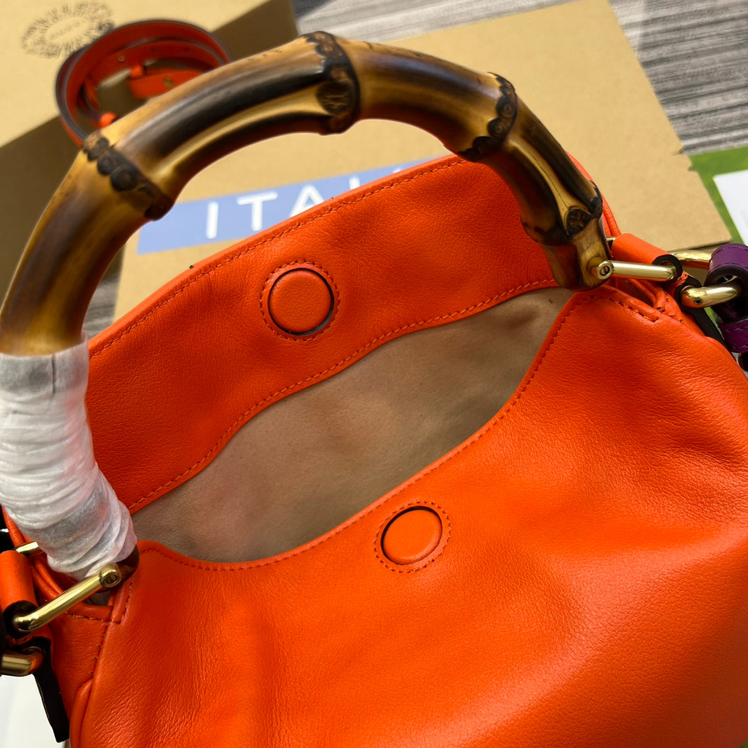 diana bamboo knot small 24cm orange cross shoulder backpack 746251