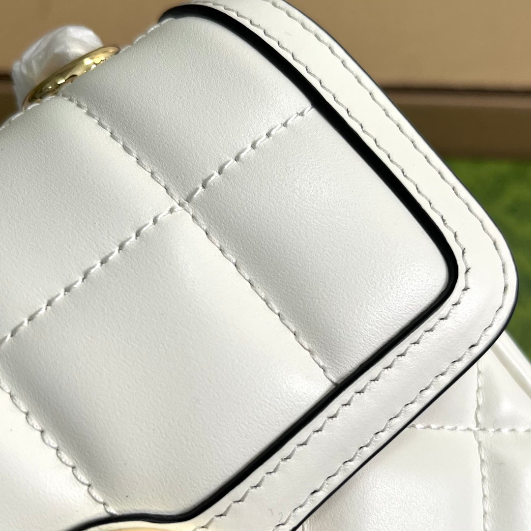 deco white shoulder back small square bag single shoulder crossbody bag 741457