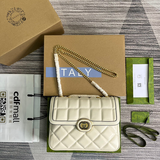 gg deco series 25cm white crossarm underarm shoulder backpack 740834