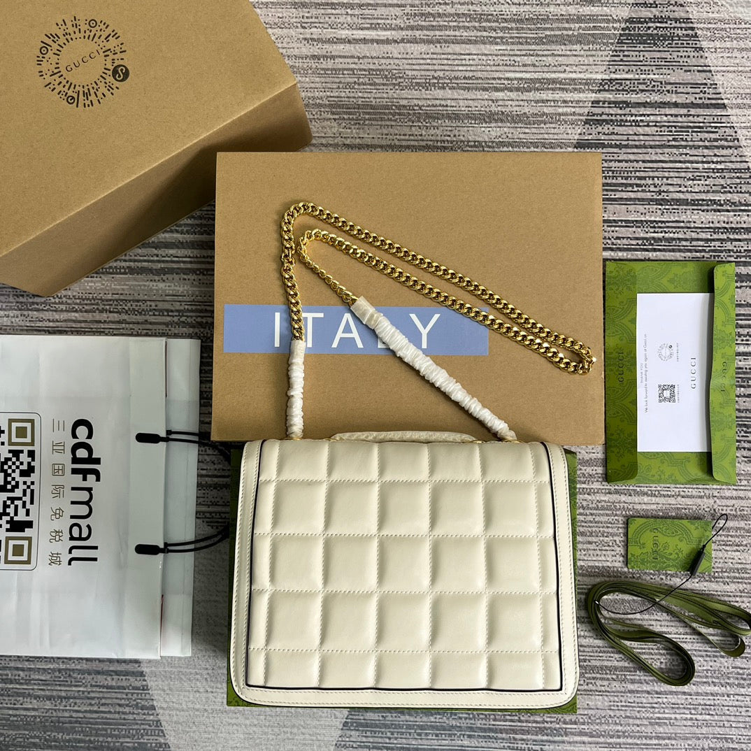 gg deco series 25cm white crossarm underarm shoulder backpack 740834