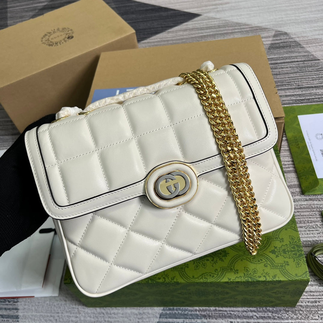 gg deco series 25cm white crossarm underarm shoulder backpack 740834