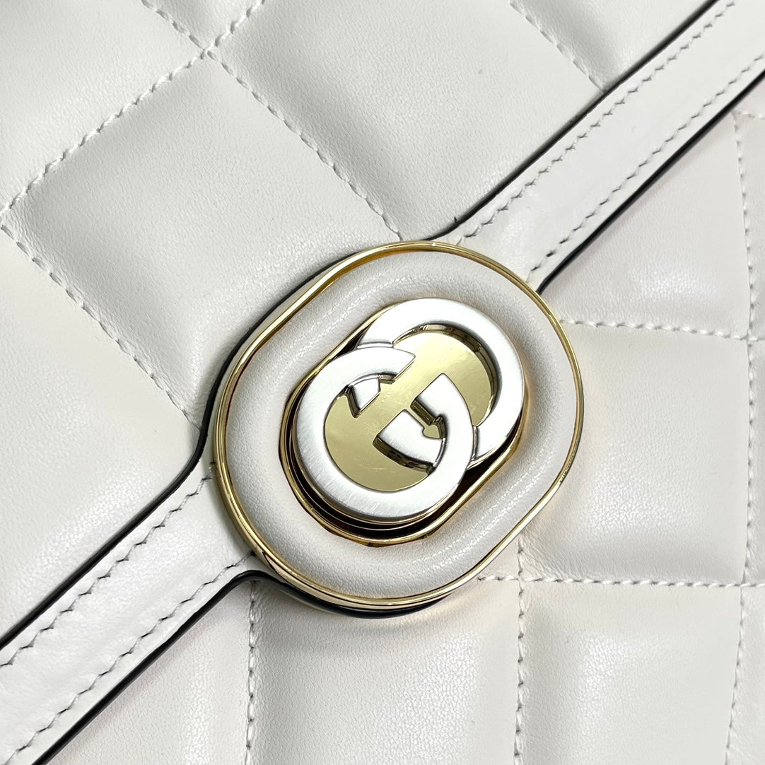 gg deco series 25cm white crossarm underarm shoulder backpack 740834