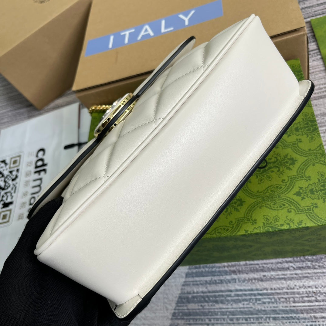 gg deco series 25cm white crossarm underarm shoulder backpack 740834
