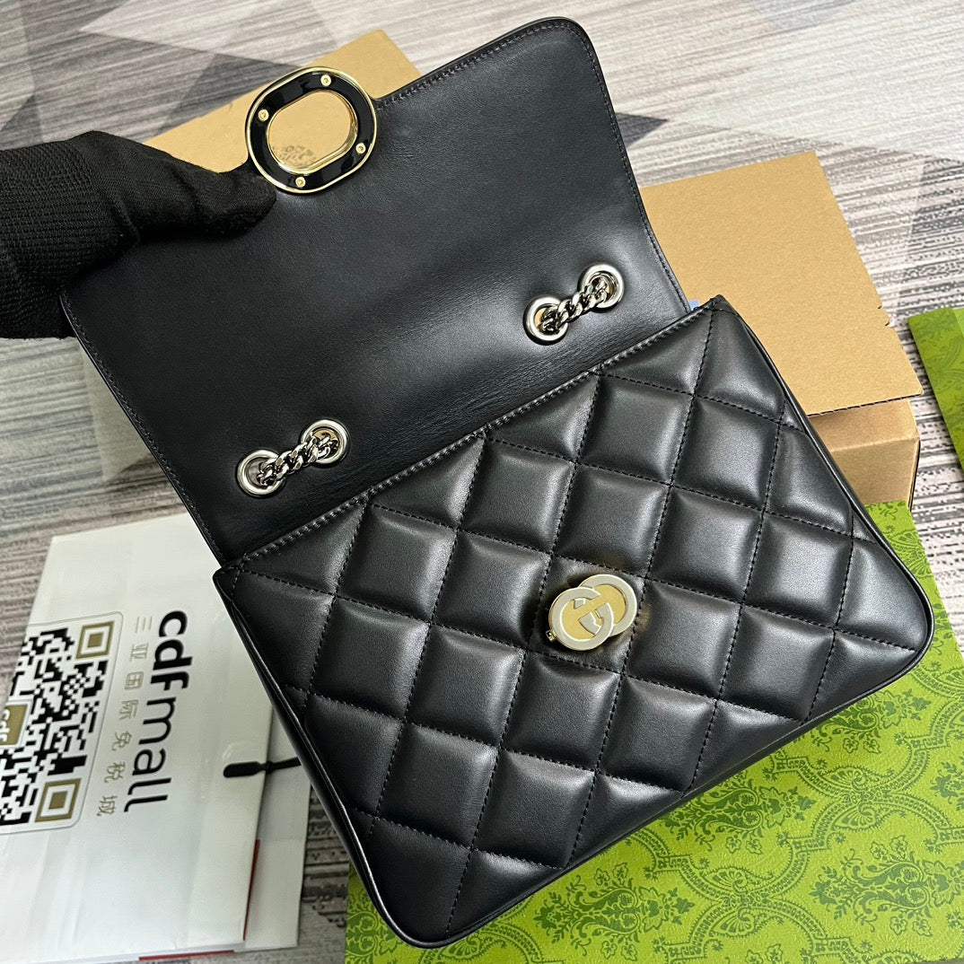 deco series 25cm black crossarm underarm shoulder backpack 740834
