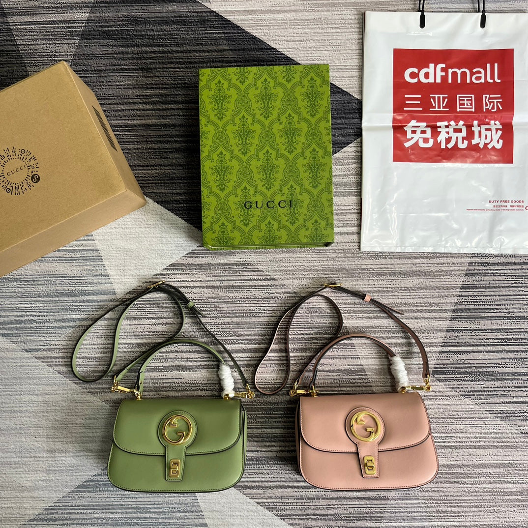 blondie series 23cm light green cross shoulder handbag 735101