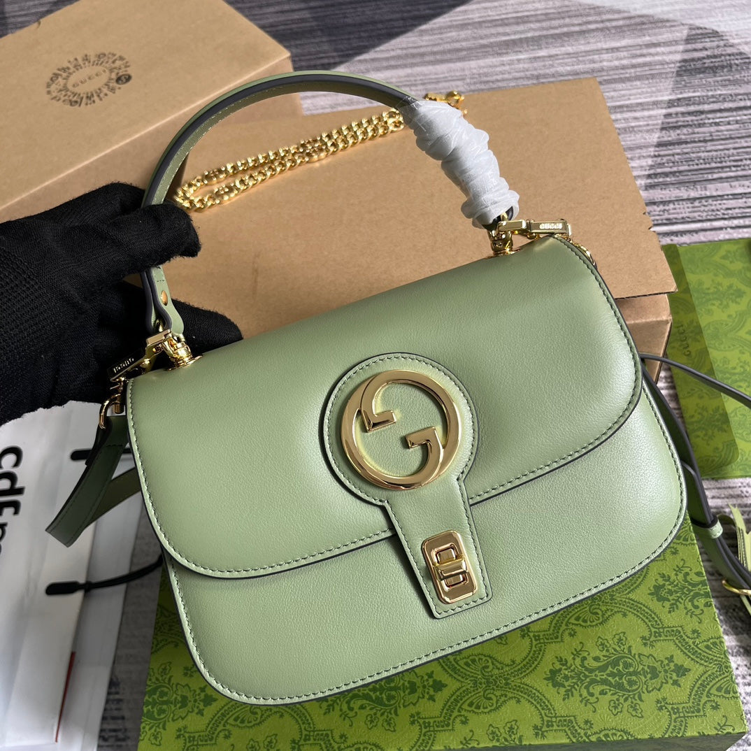 blondie series 23cm light green cross shoulder handbag 735101