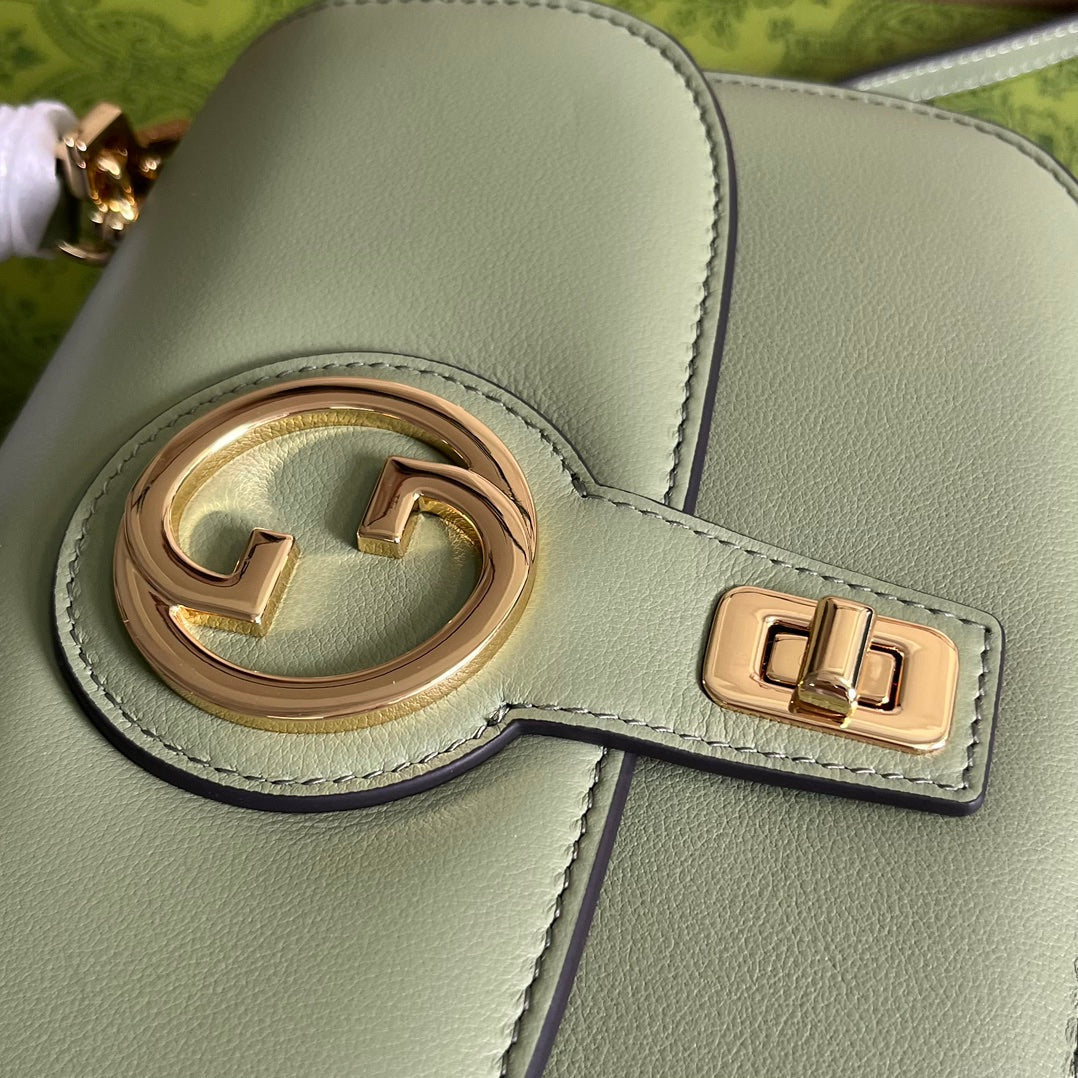 blondie series 23cm light green cross shoulder handbag 735101