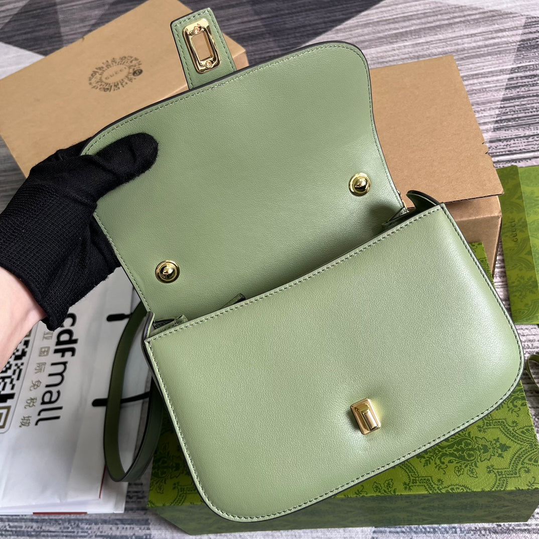 blondie series 23cm light green cross shoulder handbag 735101