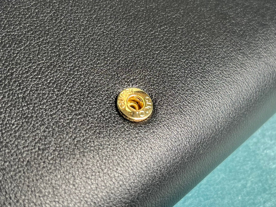 blondie interlocking black chain crossarm brown shoulder bag 725215