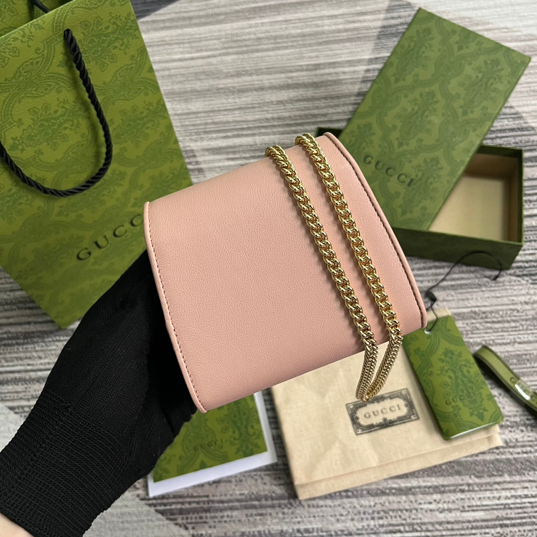 gg blondie12cm pink chain crossbody shoulder bag 725219 ¸´ÖÆ