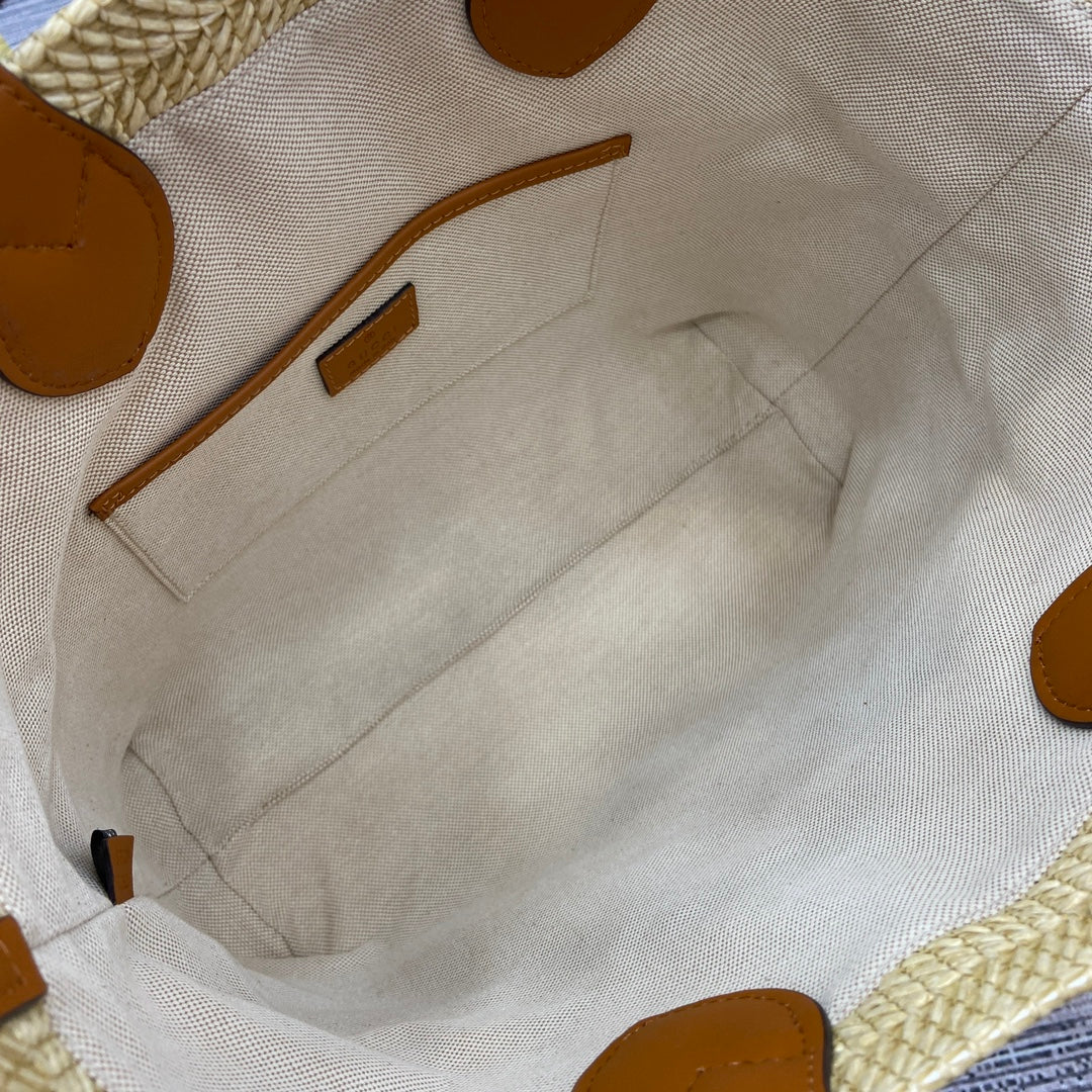 lido brown straw straw handbag 779671